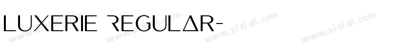 Luxerie Regular字体转换